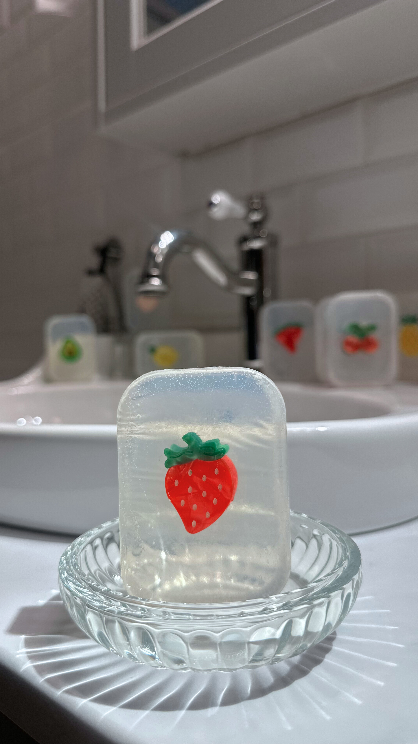 Savon Girly - Pince à cheveux Fraise