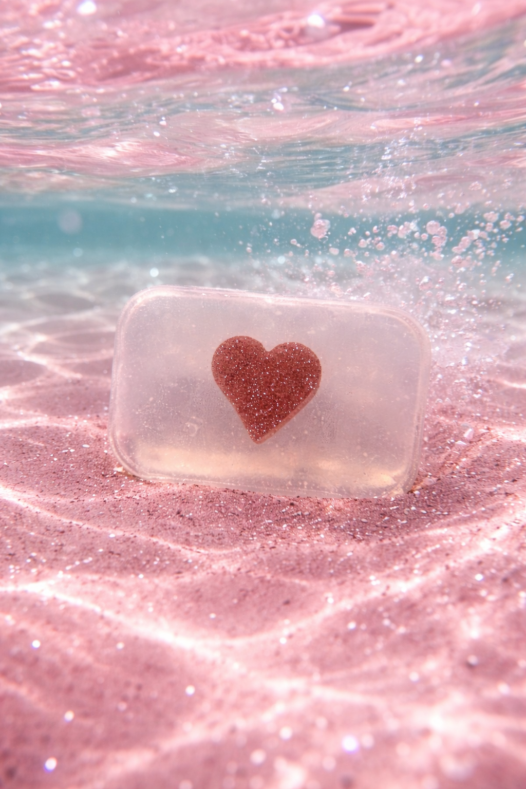 Savon Girly - Pince à cheveux Coeur rose