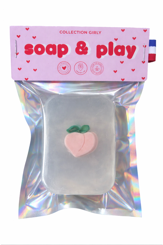 Savon Girly - Pince à cheveux Pêche