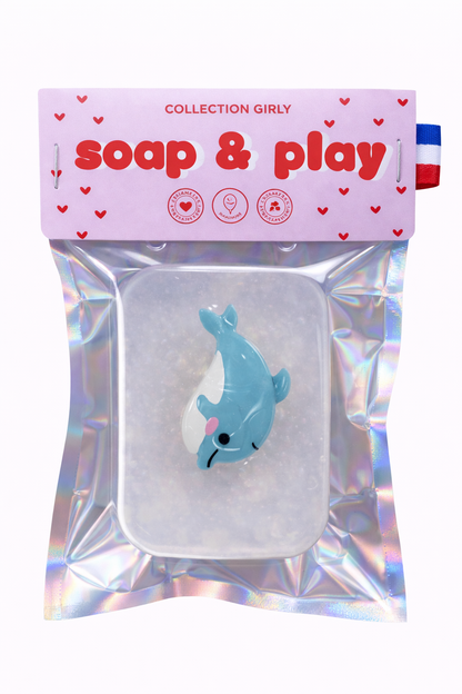 Savon Girly - Pince à cheveux Dauphin