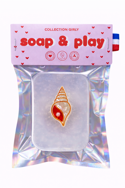 Savon Girly - Pince à cheveux Coquillage