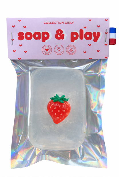 Savon Girly - Pince à cheveux Fraise