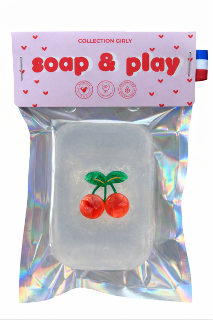 Savon Girly - Pince à cheveux Cerise